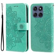 Husă Portofel Motorola Edge 60 Fusion - Mandala - Verde