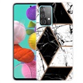 Husă TPU Samsung Galaxy A32 (4G) - Marble Pattern - Negru / Alb