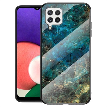 Husă Sticlă Temperată Samsung Galaxy A22 4G - Marble - Verde