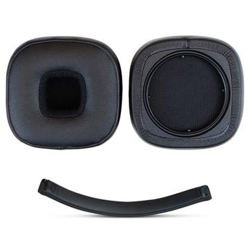 Marshall Major V Set de pernițe de urechi și bandă de susținere din piele proteică - Negru