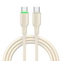 Cablu USB-C din silicon din seria Mcdodo Alpha, 65W – 1.2m – bej