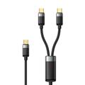 Mcdodo CA-6780 Cablu de încărcare USB-C împletit 2 în 1 - 1.5m