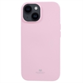 Husă TPU iPhone 15 Plus - Mercury Goospery Glitter - Roz