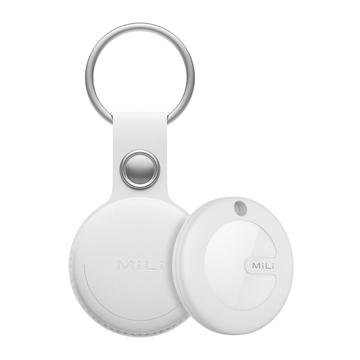 MiLi HD-P16 Bluetooth Tracker / Keyfinder pentru iOS cu breloc din piele - alb