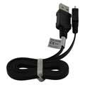 Cablu plat de date MicroUSB - negru