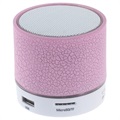 Mini difuzor Bluetooth cu microfon și lumini LED A9 - Cracked Pink