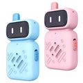 Set Walkie Talkie pentru Copii cu Baterii Reîncărcabile - Mini Robot - Albastru & Roz