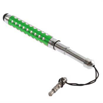 Mini stilou telescopic capacitiv - verde