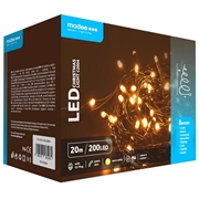 Modee C2004 Lumini pentru pomul de Crăciun cu 8 moduri - 20m - alb cald