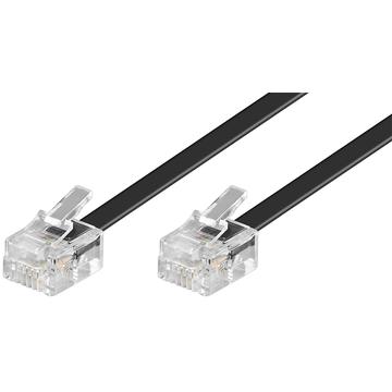 Cablu telefonic modular RJ11/RJ11 - 6m - negru