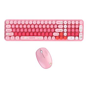 Set tastatură și mouse fără fir Mofii Baby Bear - QWERTY - Roz