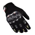 Mănuși pentru ecran tactil pentru motociclete cu protecție pentru articulații - negru
