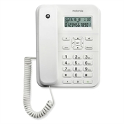 Telefon fix cu fir Motorola CT202 cu difuzor pentru convorbiri hands-free - Alb
