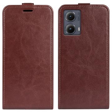Husă Flip Vertical Motorola Edge (2024) - Slot Card - Maro