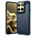 Husă TPU Brushed Motorola Edge (2026) - Fibră de Carbon - Albastru