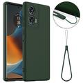 Husă Silicon Liquid  Motorola Edge 50 Fusion - Compatibila MagSafe - Verde Închis