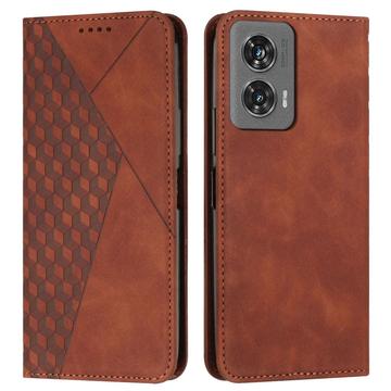 Husa portofel cu model romb Motorola Edge 50 Fusion cu închidere magnetică