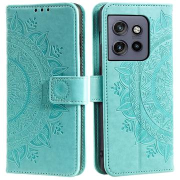 Husă Portofel Motorola Edge 50 Neo - Mandala - Verde
