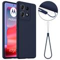 Husă Silicon Liquid Motorola Edge 50 Pro - Compatibila MagSafe - Albastru Închis