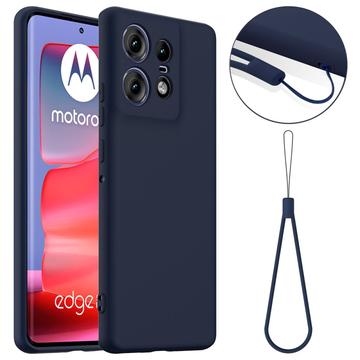 Husă Silicon Liquid Motorola Edge 50 Pro - Compatibila MagSafe - Albastru Închis