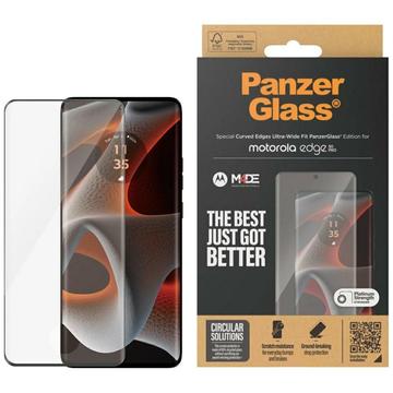 Geam Protecție Ecran Motorola Edge 50 Pro/50 Ultra - PanzerGlass Ultra-Wide Fit EasyAligner - Marginea neagră