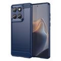 Husă TPU Brushed Motorola Edge 60/60 Fusion - Fibră de Carbon - Albastru