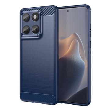 Husă TPU Brushed Motorola Edge 60/60 Fusion - Fibră de Carbon - Albastru