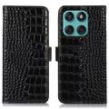 Husă Piele Portofel cu RFID Motorola Edge 60 Fusion - Crocodile