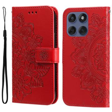 Husă Portofel Motorola Edge 60 Fusion - Mandala - Roșu