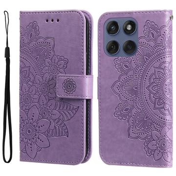 Husă Portofel Motorola Edge 60 Fusion - Mandala - Violet
