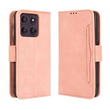 Husă portofel pentru card Motorola Edge 60 Pro - Roz