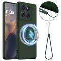 Husă Silicon Liquid  Motorola Edge 60 Pro - Compatibila MagSafe - Verde Închis