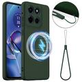 Husă Silicon Liquid  Motorola Edge 60 Stylus - Compatibila MagSafe - Verde Închis