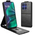 Husă verticală cu rabat și suport Motorola Edge 60 Stylus - Negru