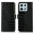 Husă Piele Portofel cu RFID Motorola Edge 70 Max - Crocodile