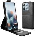 Husă verticală cu rabat și suport Motorola Edge 70 Max - Negru