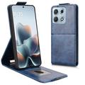 Husă verticală cu rabat și suport Motorola Edge 70 Max - albastru închis