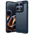 Husă TPU Brushed Motorola Edge 70 Pro - Fibră de Carbon - Albastru