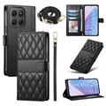 Motorola Edge 70 Pro Husă portofel matlasata de lux - negru