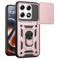Husă Hibridă Motorola Edge 70 Pro cu Inel Rotativ cu Ecran pentru Cameră - Auriu Roze