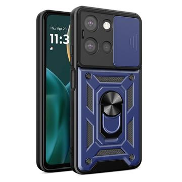 Husă Hibridă Motorola Moto G (2025) cu Inel Rotativ cu Ecran pentru Cameră