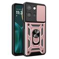 Husă Hibridă Motorola Moto G (2025) cu Inel Rotativ cu Ecran pentru Cameră
