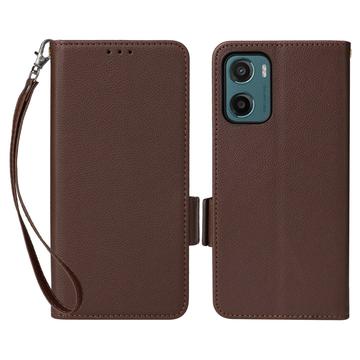 Husă Portofel cu Închidere Magnetică Motorola Moto G05/E15 - maro