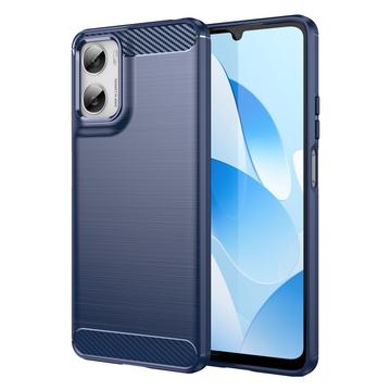 Husă TPU Brushed Motorola Moto G06/G06 Power - Fibră de Carbon - Albastru