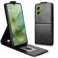 Husă verticală cu rabat și suport Motorola Moto G06/G06 Power - Negru