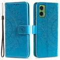 Husă Portofel Motorola Moto G35 - Mandala - Albastru