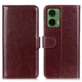 Husă Portofel cu Închidere Magnetică Motorola Moto G35 - maro