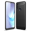 Husă TPU Brushed Motorola Moto G50 - Fibră De Carbon - Negru