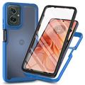 Husă Motorola Moto G55 - 360 Protection - Albastru / Clar