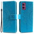 Husă Portofel Motorola Moto G55 - Mandala - Albastru